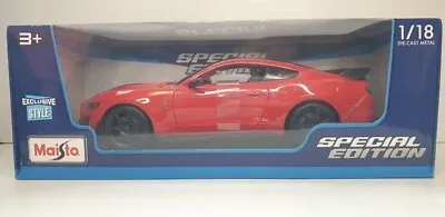 Maisto 2020 Mustang Shelby GT500 1:18 Diecast Car Special Edition RED • $29.99