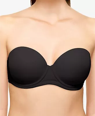 NWOT Wacoal 34DDD Red Carpet Full Figure Underwire Strapless Bra 854119 Black • $26.09