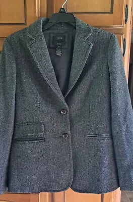 J. Crew 100% Wool Hacking Career Single-Breasted Blazer Size 8 Lined Nice Button • $50