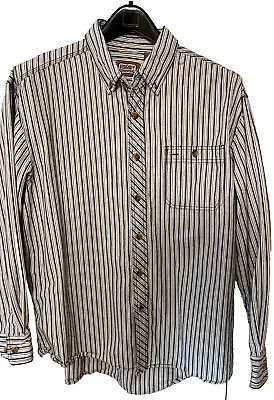 CE Schmidt Workwear Mens XL Shirt Button Down Long Sleeve Cotton Black Gray • $20