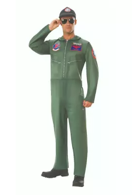 Top Gun Rubies Halloween Costume Mens Jumpsuit Maverick Up To 44 Jacket Size • $39.99