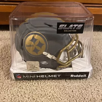 2024 PITTSBURGH STEELERS Helmet Riddell Replica Mini Speed Style Slate Alternate • $39.95