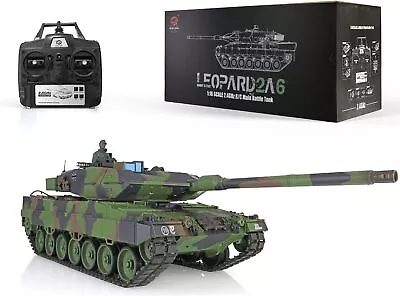 Heng Long German Leopard 2A6 RC Remote Tank 2.4Ghz 1/16 Scale With Steel Gearbox • $159.95