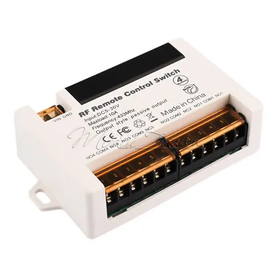 4 Channels 10A Wireless Relay Remote Control Switch Receiver 433Mhz RF Relay • $2.61