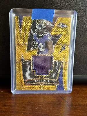 🔥Rare 2021 Select HOF Ray Lewis SSP Gold Prizm Jersey Patch #’d /10 RAVENS🔥 • $40