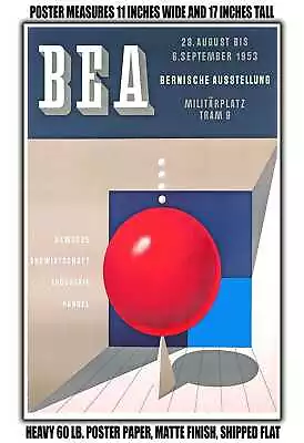 11x17 POSTER - 1953 BEA Bernese Exhibition • $16.16