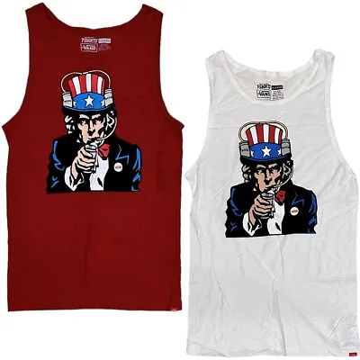 Vans Off The Wall Men's Uncle Sam Beer Tank Top Tee T-Shirt • $16.99