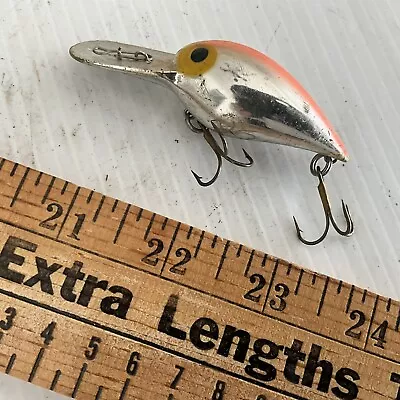 Vintage Storm Wiggle Wart Crankbait Fishing Lure Chrome Orange Pattern • $29.99