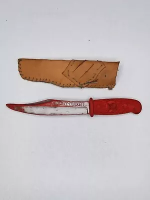 Vintage 1950's Davy Crockett Rubber Knife W/ Leather Case Auburn Co. Read Desc • $24.99