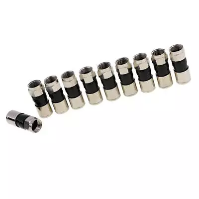 10pcs F Type Compression Connectors Sky TV Cable • £6.44