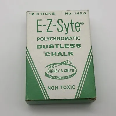 E-Z-Syte Polychromatic Dustless Chalk #1420 11 Sticks Binney & Smith USA Vintage • $14.98