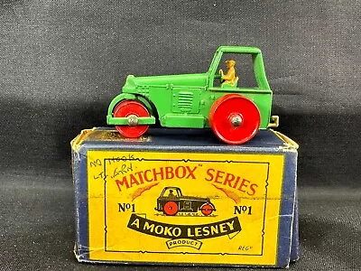 Matchbox Moko Lesney 1b Aveling Barford Road Roller - Mint W/box • $6.50