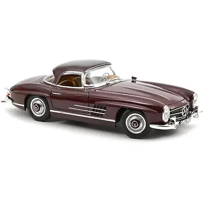 Norev 1/18 Diecast Model Car 1957 Mercedes-Benz 300 SL Roadster Dark Red • $147.09