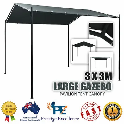 $145.79 • Buy Large Gazebo Pavilion Outdoor Event Camping Picnic Party Tent Shade Canopy 3x3 M