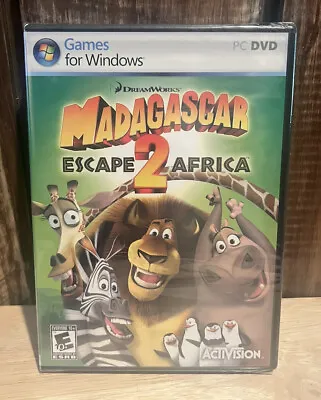 Madagascar Dreamworks Escape 2 Africa PC DVD Windows Video Game Brand New Sealed • $8.99