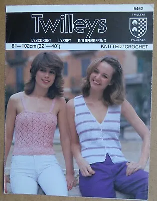 £1.50 • Buy Twilleys Lyscordet Crochet / Knitting  Pattern 6462: Lady's Tops: 32-40 