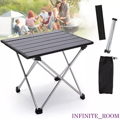 £14.89 • Buy Folding Camping Table Light Weight Portable Aluminium Frame Outdoor Picnic Bag