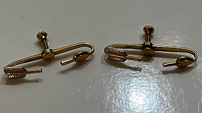 Vintage 14k Gold Cupid Arrow Cuff Links 4.047g • $199.99