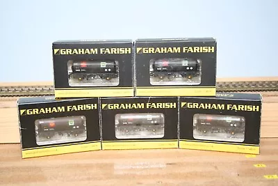 Graham Farish N Gauge 5x TTA Shell/BPTank Wagons 373-778 • £24.99