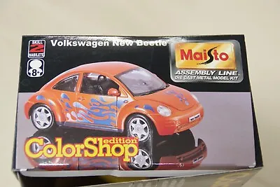 Maisto 1:25 Colorshop 39065 Orange Volkswagen Beetle Diecast Metal Model. • $14.96