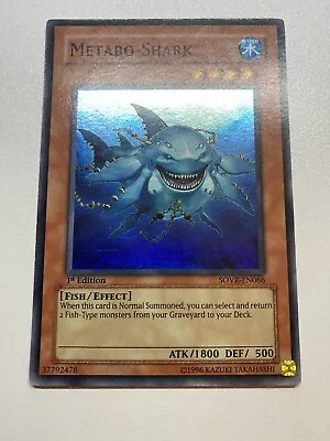 Yugioh Metabo-Shark Super Rare 1st Edition SOVR-EN086 MP • $1