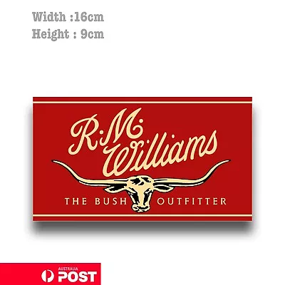 R.M Williams - The Bush Outfitter Red Logo Sticker • $8.50