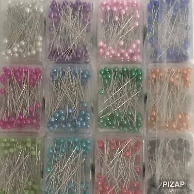 100Pcs Round Head Dressmaking/Weddings/Florists/Sewing Pins/ 1.5in/pick Colour • £2.99