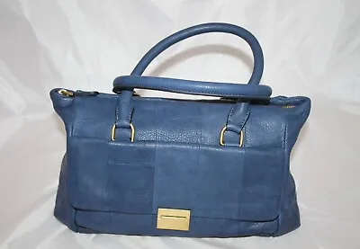 New J.crew Margate Satchel Leather $278 Colbalt Blue Purse Handbag • $139