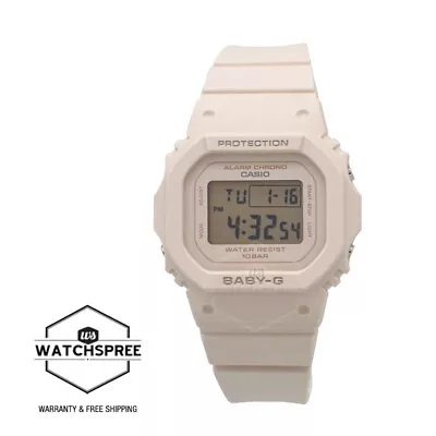 Casio Baby-G Pink Beige Resin Band Watch BGD565U-4D BGD-565U-4D BGD-565U-4 • $138.16