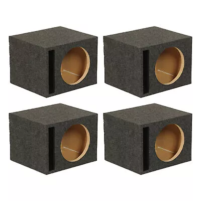 QPower QBASS Dual Vented 12 In Single Subwoofer Enclosure Box Charcoal (4 Pack) • $239.96