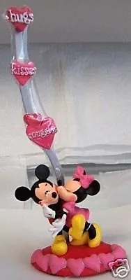 Disney MICKEY MOUSE  MINNIE MOUSE  HUGS KISSES VALENTINE Photo Holder New • $34.99