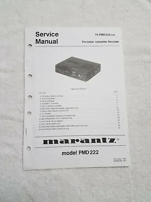 Brand New PMD222 Service Manuals  • $25
