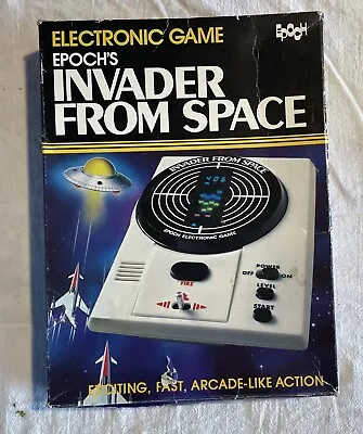 Epoch's Invader From Space Electronic Game With Original Box & Manual WORKS!!! • $59