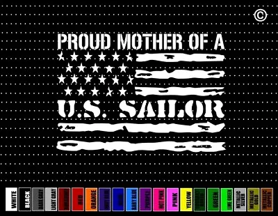 Proud Navy Mom #3 Family Dad Military Parent Flag Car Sticker Window Vinyl Decal • $4.99