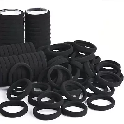 £1.10 • Buy 🎀✨ Thick Black Hair Bands Elastics Bobbles Girls Kids School Wholesale ✨🎀