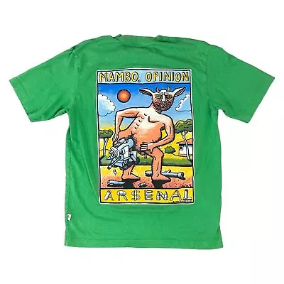 Vintage Mambo Opinion Australia T-Shirt Graphic Print Arsenal Green Mens Small • $126.28