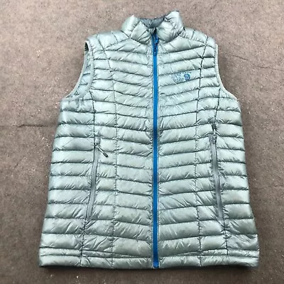 Mountain Hardwear Vest Mens Medium Blue Down 800 Fill Q Shield Insulated Jacket • $98.98