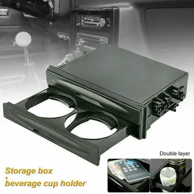 Universal Car Radio/Stereo Dash Double-Din Kit+ Drink Cup Holder+Storage Box SU • $13.99