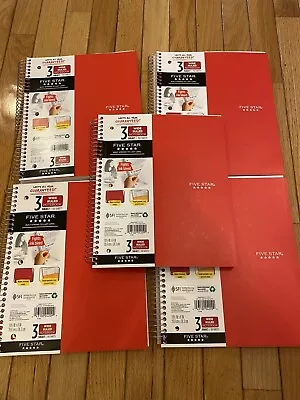 Five Star 3-Subject Spiral Notebook College Ruled 150 Sheets Assorted / 5pks • $30