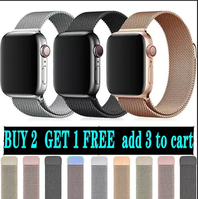 $9.49 • Buy Magnetic Mesh Band Strap Loop For Apple Watch Ultra 49mm 8 7 38/41/42/40/44/45mm
