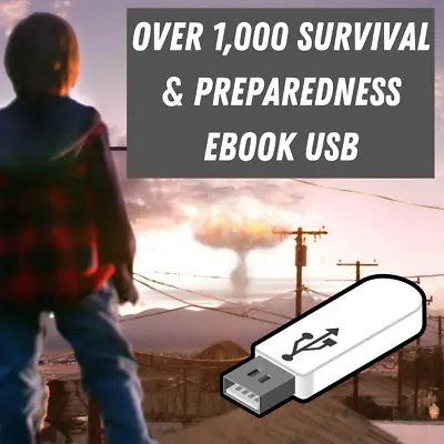 Over 1000 Survival & Preparedness Ebooks On USB - Free Shipping SHTF | Prepare • $16