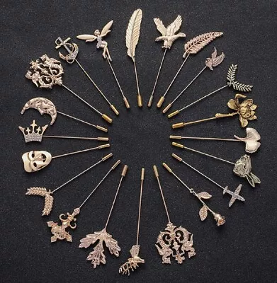 Assorted Designs Gold Silver Bronze Brooch Broach Lapel Hat Collar Pin Stick UK • £4.95