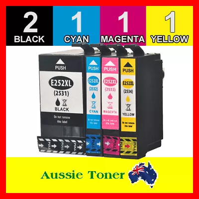 5x Generic Ink Cartridges 252 252XL For Epson WorkForce WF3620 WF3640 WF7610 • $13.80