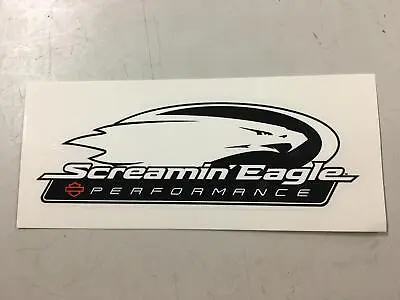 Vtg Harley Black White Screamin Eagle Red Bar & Shield Decal Sticker CVO 4 3/4 • $14.99