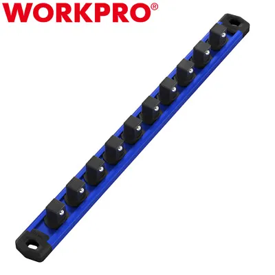 WORKPRO Magnetic Socket Organizer 3/8 Drive Heavy Duty Socket Rail Socket Holder • $17.99