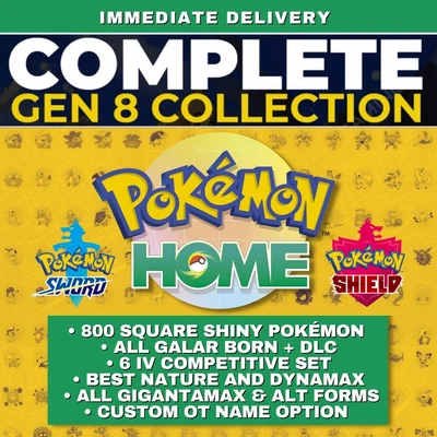 $16.99 • Buy Pokémon HOME Shiny Living Dex Complete Generation 8 Galar Sword Shield Pokedex