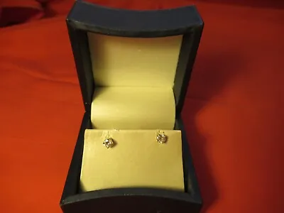 Stunning 0.40ctw Genuine Bright Diamond Unisex Stud Earrings In Original Box! • $392.25