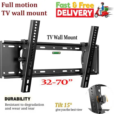 TV Wall Bracket Mount Tilt Full Motion For 32 40 42 50 55 58 60 65 70 TVs • £9.99
