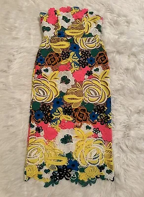 Milly New Floral Lace Multicolor Dress Size 10 • $642.16