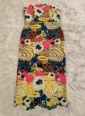 Milly New Floral Lace Multicolor Dress Size 8 • $586.96